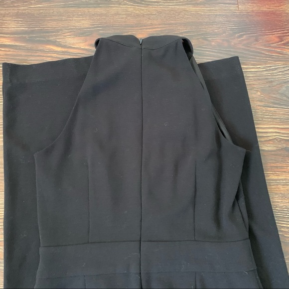 MELANIE LYNE | Black Crepe Wide Leg Jumpsuit Sz 2 - Picture 3 of 12